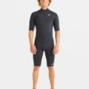 2/2Mm Absolute Natural Upcycler Gbs Chest Zip Short Sleeve Springsuit