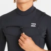 2/2Mm Absolute Natural Upcycler Gbs Chest Zip Short Sleeve Springsuit