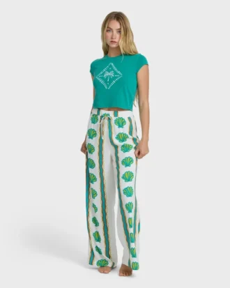 Coastal Crush Elastic Waist Pants