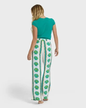 Coastal Crush Elastic Waist Pants