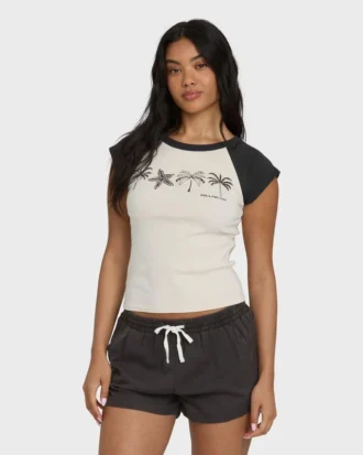 Des Tropic Short Sleeve Raglan Top