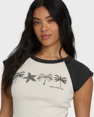 Des Tropic Short Sleeve Raglan Top