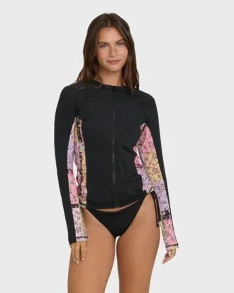 Dreamy Daze Zip Front Long Sleeve Rashguard
