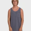 Essential Pocket Wave Washed Premium Tank Top