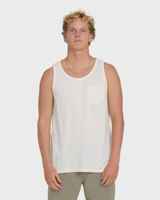 Essential Pocket Wave Washed Premium Tank Top
