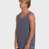Essential Pocket Wave Washed Premium Tank Top