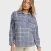 Fadeaway Long Sleeve Cord Shacket