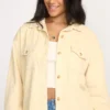 Fadeaway Long Sleeve Cord Shacket