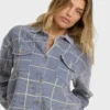 Fadeaway Long Sleeve Cord Shacket