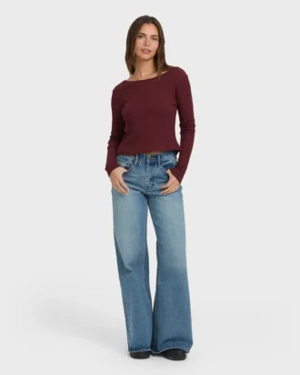 Fever Twist Long Sleeve Knit Top