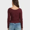 Fever Twist Long Sleeve Knit Top