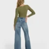 Free Fall High-Waist Denim Flare Pants