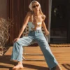 Free Fall High-Waist Denim Pants