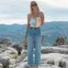 Free Fall High-Waist Denim Pants