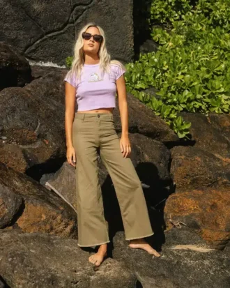 Free Fall High-Waist Twill Pants
