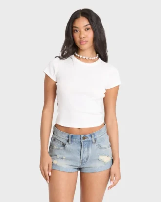 Get Low Denim Shorts