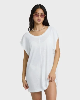 Hallow Wave Mini Short Sleeve Dress