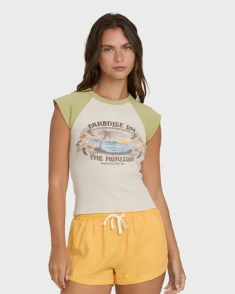 Horizon Raglan Short Sleeve Knit T-Shirt