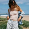 Jade Saltwashed Elastic Waist Pants