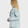 Jade Saltwashed Long Sleeve Woven Top
