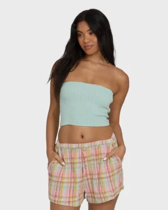 Keep It Simple 2 Tube Sleeveless Woven Shirt