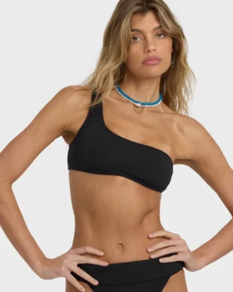 Laura Twisted Sun One-Shoulder Tank Bikini Top