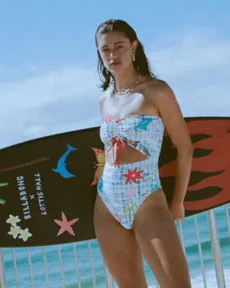 lottie hall summer bandeau one piece swimsuit 2 330x413 - Lottie Hall Summer Bandeau One-Piece Swimsuit