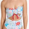 Lottie Hall Summer Bandeau One-Piece Swimsuit