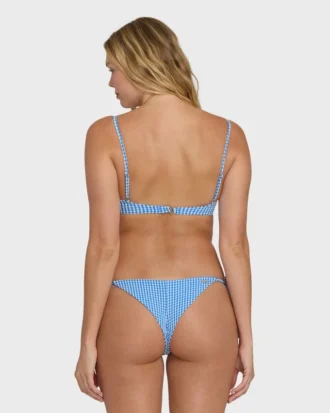Mini Wave Check Cara Bralette Bikini Top
