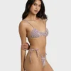 Mini Wave Check Teagan Bralette Bikini Top
