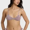 Mini Wave Check Teagan Bralette Bikini Top