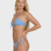 Mini Wave Check Tie-Side Tanga Bikini Bottoms