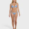 Mini Wave Check Tie-Side Tanga Bikini Bottoms
