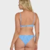 Mini Wave Check Tie-Side Tanga Bikini Bottoms