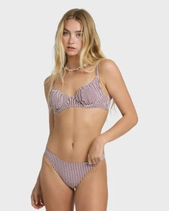Mini Wave Check Tropic Medium Bikini Bottom