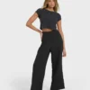 New Waves Gauze Elastic Waist Pants