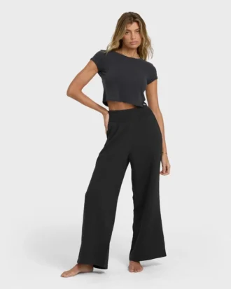 New Waves Gauze Elastic Waist Pants