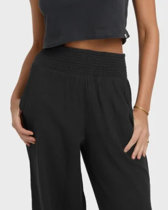 New Waves Gauze Elastic Waist Pants