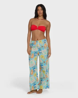 Palm Grove Elastic Waist Pants