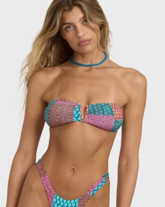 Patch It up V Bandeau Bikini Top
