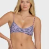 Pretty Wild Ruched V Bralette Bikini Top
