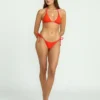 Red Aloha Multi Triangle Bikini Top