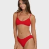 Rising Tide Ruched V Bralette Bikini Top