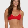 Rising Tide Ruched V Bralette Bikini Top