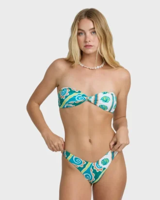Salty Waves Twist Bandeau  Bikini Top