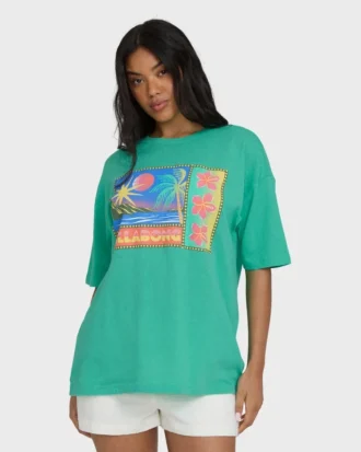 Summer Heat Short Sleeve Knit Graphic T-Shirt
