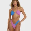 Summer Hi Color Block Drew Bandeau Bikini Top