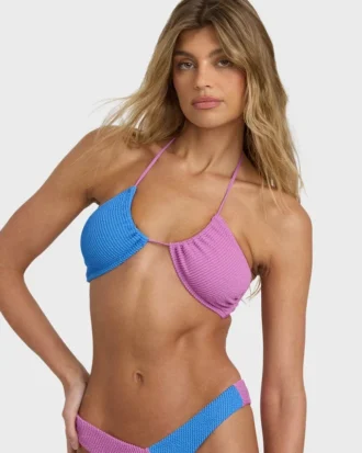 Summer Hi Color Block Drew Bandeau Bikini Top