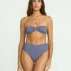 Summer High Stripe Rio Bandeau Bikini Top