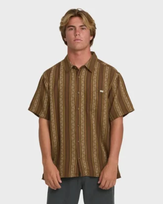 Sundays Jacquard Short Sleeve Woven Shirt